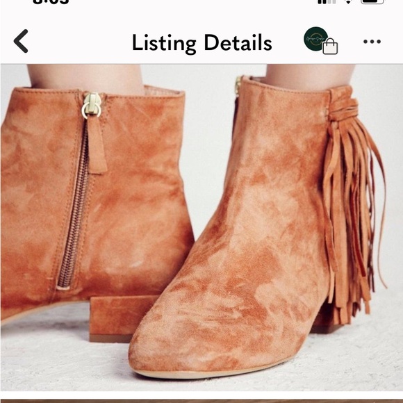 Free People Spring In Paris Fringe Ankle Boots - Picture 1 of 4